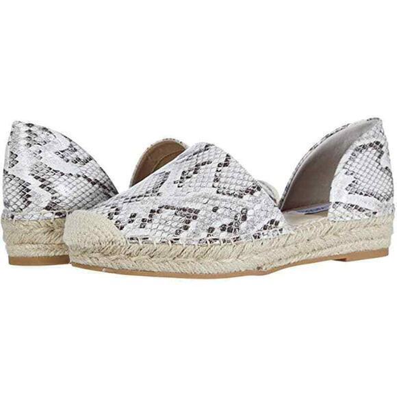 NEW Steve‎ Madden Espadrille Slip On Flats Size 8.5 Snake Python Print Raffia - Picture 10 of 10